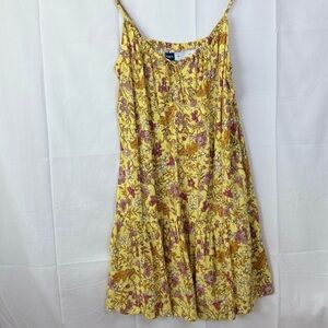 Old Navy Yellow Floral Midi Dress